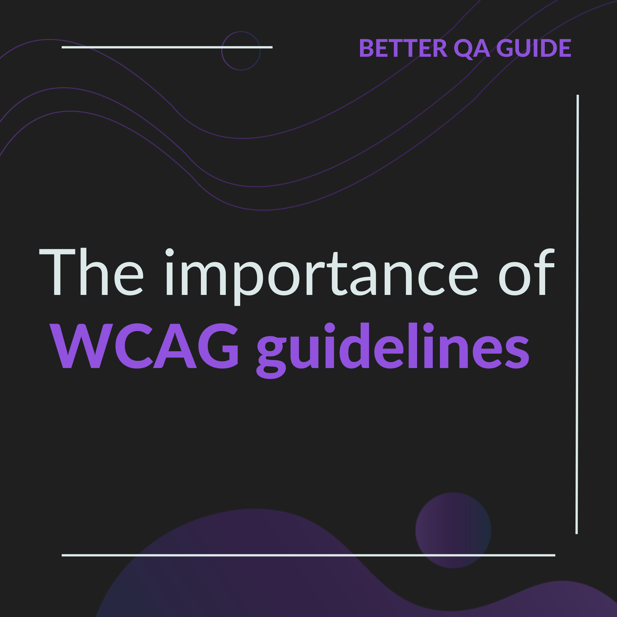 The Importance of WCAG guidelines